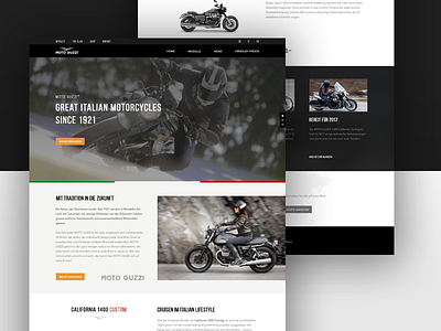 Motoguzzi – Redesign Concept photoshop ui ux web webdesign website