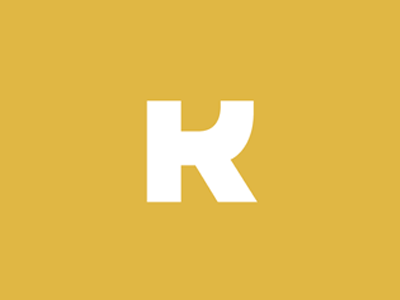 RK Logo branding icon identity logo vector yellow