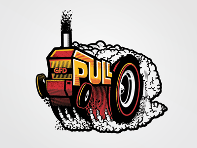 Tractor Pull Logo art direction design grunge illustration poster pull tractor vector vintage