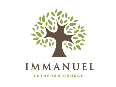 Immanuel Luthern Church branding brown church green icon identity illustration logo tree vector