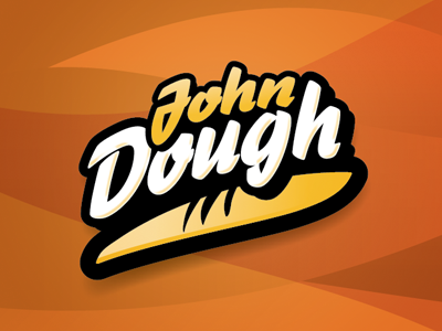 John Dough branding identity logo orange packaging sandwich