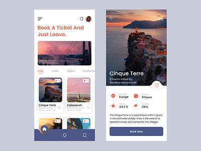 Travel App UI Design