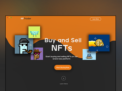 NFT Trading Design app design application crypto cryptocurrency design desktop figma finance illustration logo nft orange photoshop trading ui web web design webdesign