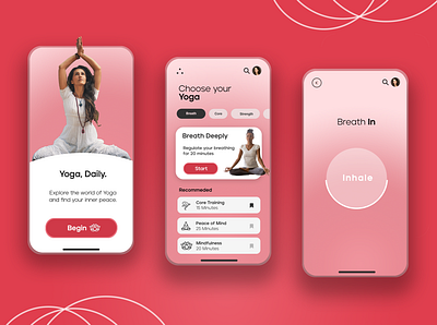 Yoga App Design app app design application design figma illustration mobile mobile design photoshop ui web web design yoga