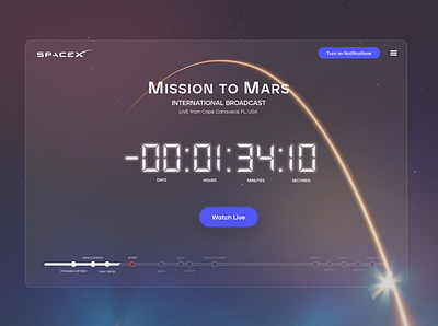 SpaceX Countdown Concept app app design application branding design graphic design launch logo mobile space spacex ui web web design