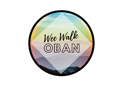 Wee Walk Oban Logo branding circle logo logo multicolor web