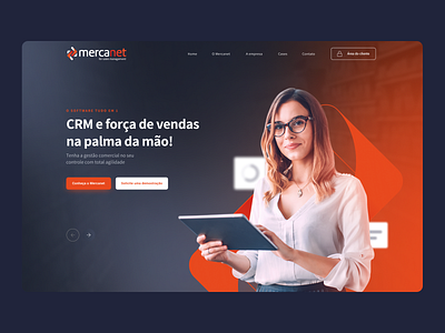 Mercanet Website dark design orange site ui ui design uiux ux website