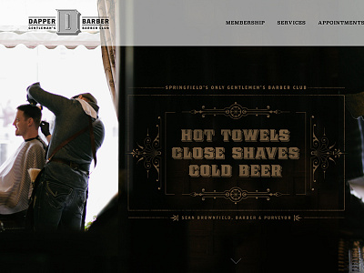 Dapper Barber // website design barber css dapper dapper barber hook creative html squarespace