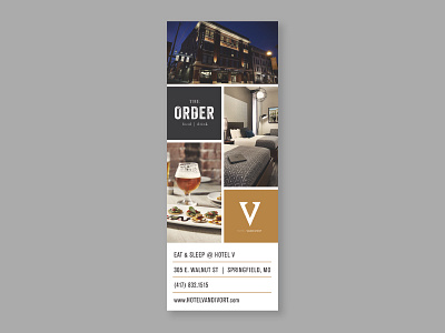 Hotel V magazine ad boutique hotel fonts hotel vandivort magazine ad restaurant the order type typography
