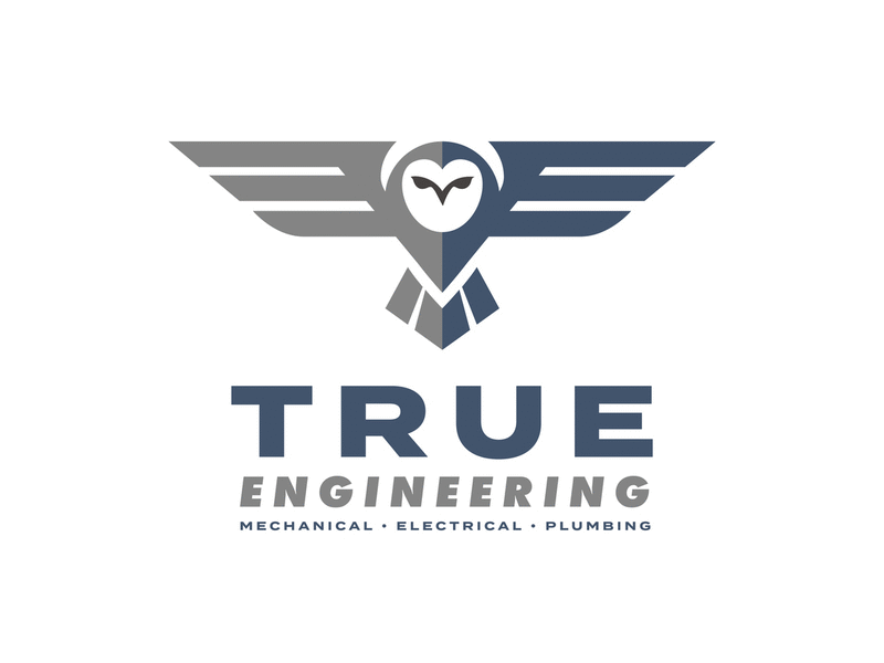True Engineering brand engineer identity logo owl