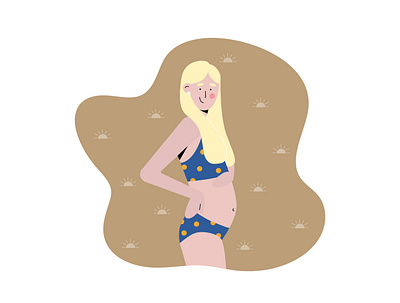 Pregnancy art design flat illustration minimal vector