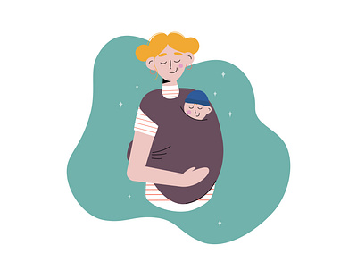 Motherhood art design flat illustration minimal vector