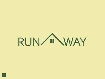 RUNAWAY art branding design flat graphic design illustrator logo minimal runaway typography