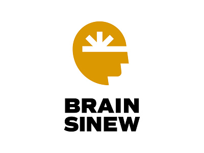 Brain Sinew brain casestudy head kansas logo logotype mark process symbol wichita wiens yellow