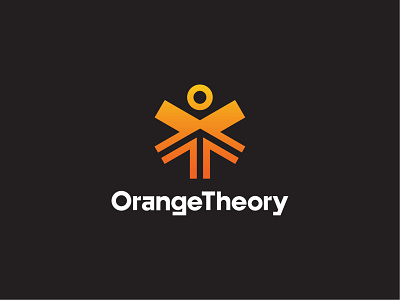Orange Theory Rebrand arrow brain brand brian fitness health logo man orange sinew strategy theory up vitruvian wiens