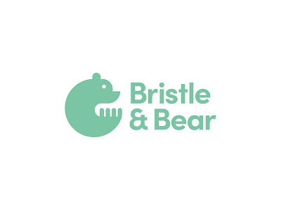 Bristle & Bear bear brain bristle hair hair salon kansas logo nomeclature salon sinew wiens