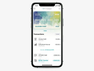 Finesse Bank - App design