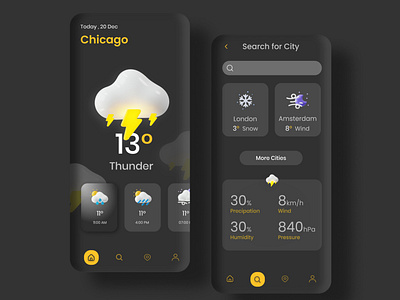 Weather Conceptual App app app design design ui uidesign ux weather app