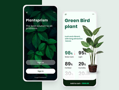plantprism app design ui ux