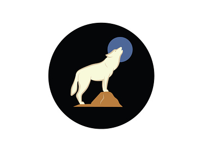 Lyons Dribbble 2020 animal branding design illustration lyons moon night sky travel vector vintage wolf