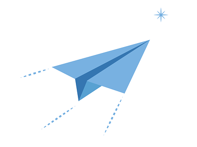 moon shot airplane branding illustration logo lyons paper plane plane