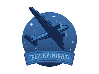 Fly by Night air travel airplane flight fly by night flying lyons night sky stars vintage vintage plane