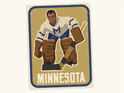 Lyons Dribbble Minnesota Luggage Sticker hockey