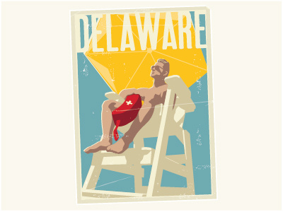 Lyons Dribbble Delaware beach chrislyons delaware lifeguard summer summertime