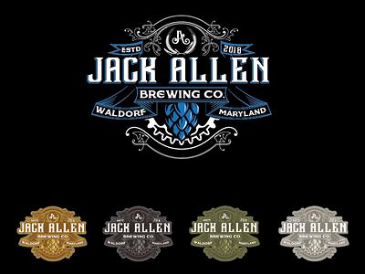 Jack Allen Brewing Co 9 design illustration logo vector