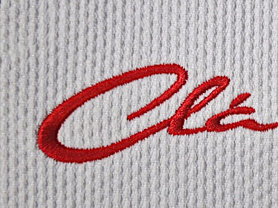 Cla classic clásico embroidery handwriting red script type vintage