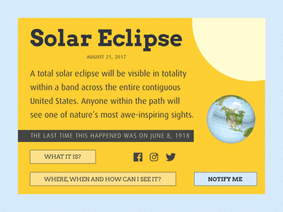 Solar Eclipse Landing Page 003 animation dailyui eclipse landing page motion principle solar