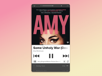Music player #009 009 amy clean dailyui design music player ui ux