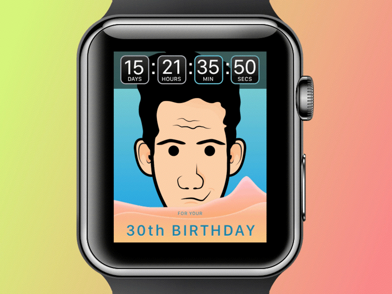 Birthday countdown 014 countdown dailyui principle timer