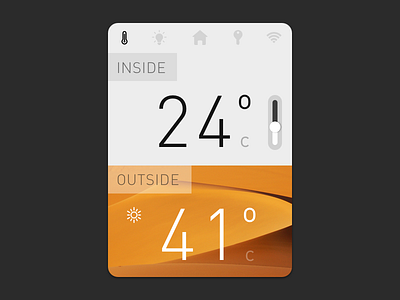 Home Monitoring Dashboard - 021 021 dailyui home monitor temperature ui