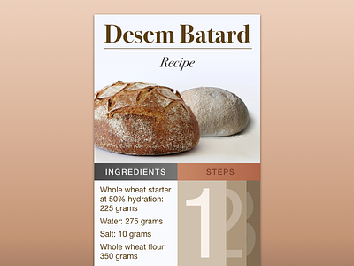 Recipe - 040 040 batard bread dailyui recipe ui