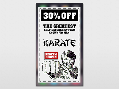 Redeem Coupon - 061 061 coupon dailyui karate old redeem coupon vintage