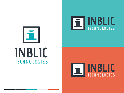 Inblic Technologies Logo abstract brand design logo mark symbol