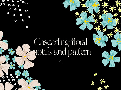 CASCADING FLORALS design flower illustration pattern rapport surface pattern surface pattern design vector art
