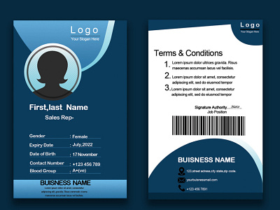 Id Card Design animation branding design flyer graphic design illustration logo motion graphics ui vector