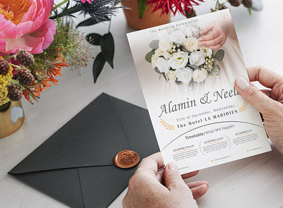 Wedding Invitation Card Design branding design flyer graphic design illustration logo motion graphics ui