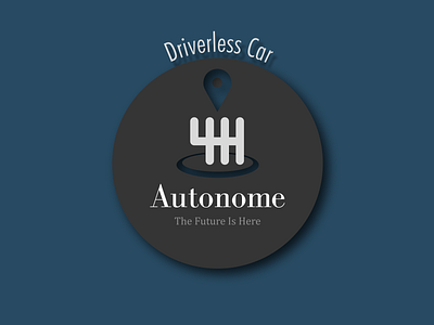 Driverless Car Logo blues driverless car graphic design greys logo