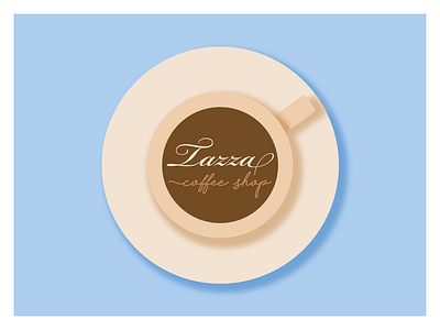 Coffee Shop Logo blues browns coffee shop drink graphic design logo