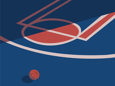 World is Flat art basketball community court digital flat illustraion minimal minimalist