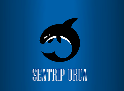 Seatrip Orca first illustrator logo orca sea