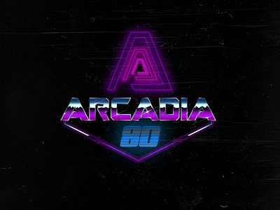 Arcadia 80 80s arcade arcadia concept eighties logo néon retrowave saint etienne steel synthwave