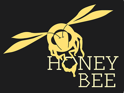 Honeybee Combination Mark adobe adobe illustrator bee combination mark design honeybee icon minimal vector yellow