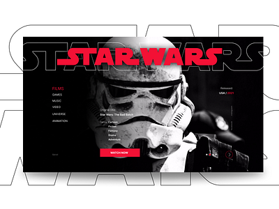 Star Wars animated series branding cinema design films games illustration logo star wars typography ui ux vector web