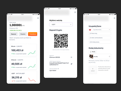 KryptoKantor - Blockchain Exchange App branding crypto graphic design ui ux
