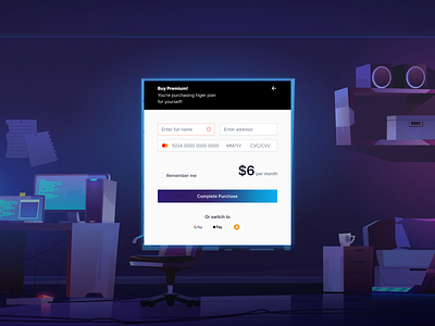 Payment Component for Gaming App branding graphic design payment ui ux