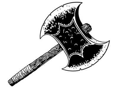 Great Axe axe barbarian design fantasy fantasy art graphic design illustration illustrator logo minimal vector weapon